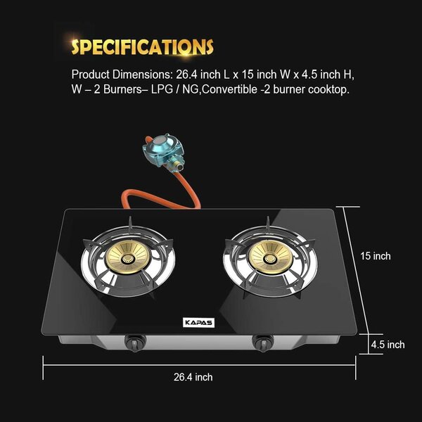 KAPAS Outdoor & Indoor Portable Propane Stove, Double Burners With Gas